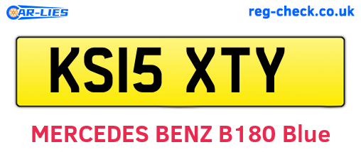 KS15XTY are the vehicle registration plates.