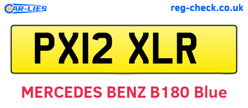PX12XLR are the vehicle registration plates.