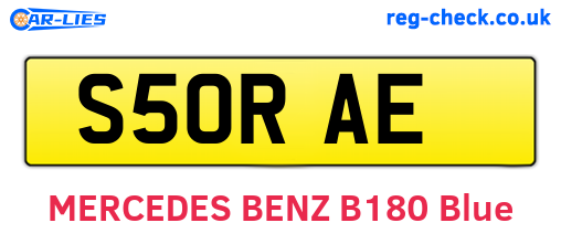 S50RAE are the vehicle registration plates.