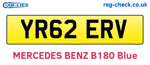YR62ERV are the vehicle registration plates.
