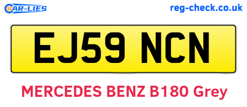 EJ59NCN are the vehicle registration plates.