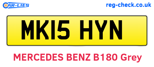 MK15HYN are the vehicle registration plates.