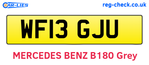 WF13GJU are the vehicle registration plates.