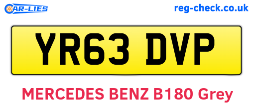 YR63DVP are the vehicle registration plates.