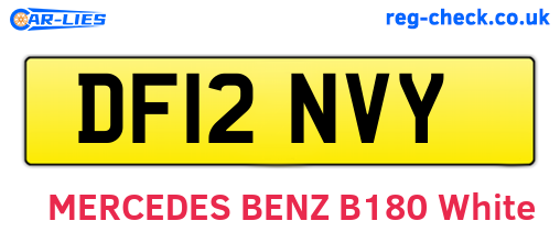 DF12NVY are the vehicle registration plates.