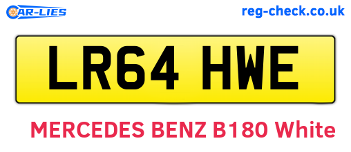 LR64HWE are the vehicle registration plates.