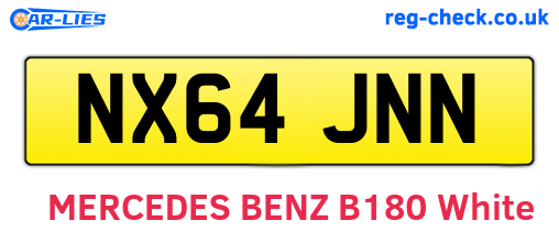 NX64JNN are the vehicle registration plates.