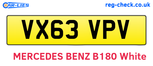 VX63VPV are the vehicle registration plates.