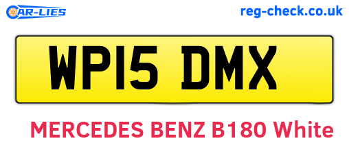 WP15DMX are the vehicle registration plates.