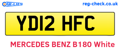 YD12HFC are the vehicle registration plates.