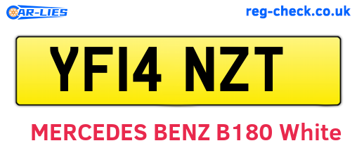 YF14NZT are the vehicle registration plates.