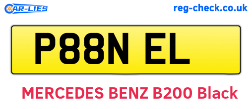 P88NEL are the vehicle registration plates.