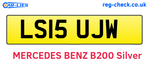 LS15UJW are the vehicle registration plates.