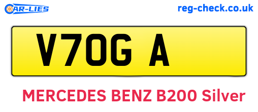 V7OGA are the vehicle registration plates.