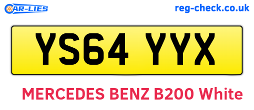 YS64YYX are the vehicle registration plates.