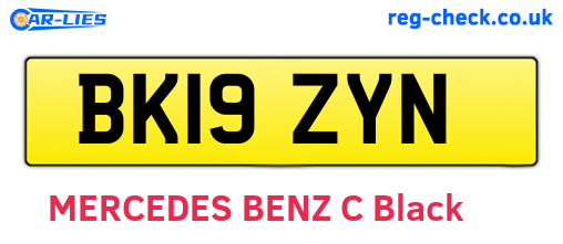 BK19ZYN are the vehicle registration plates.