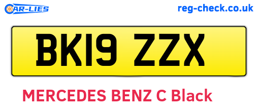 BK19ZZX are the vehicle registration plates.