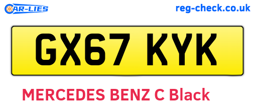 GX67KYK are the vehicle registration plates.