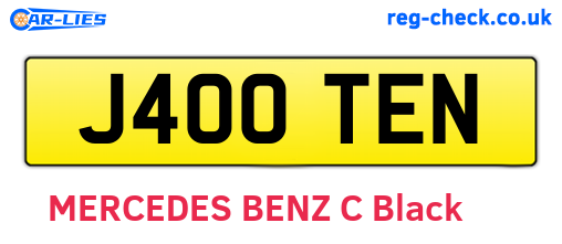 J400TEN are the vehicle registration plates.