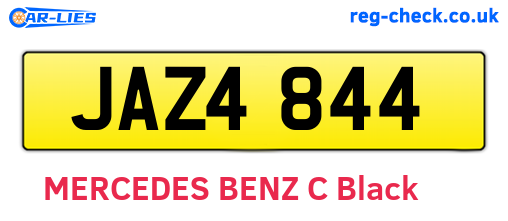 JAZ4844 are the vehicle registration plates.