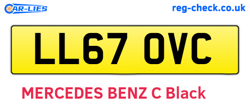 LL67OVC are the vehicle registration plates.