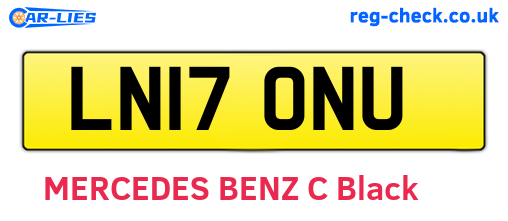 LN17ONU are the vehicle registration plates.