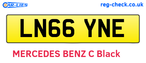 LN66YNE are the vehicle registration plates.