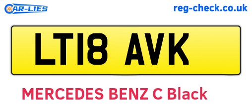 LT18AVK are the vehicle registration plates.