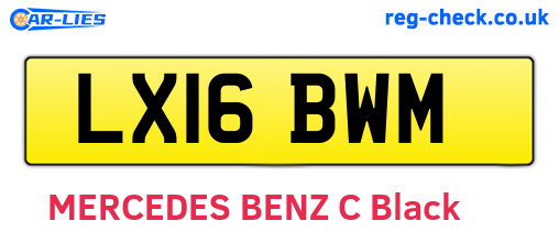 LX16BWM are the vehicle registration plates.