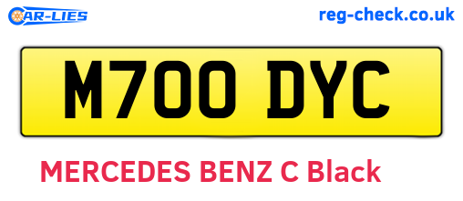 M700DYC are the vehicle registration plates.