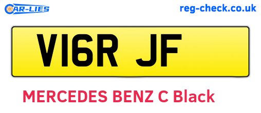 V16RJF are the vehicle registration plates.
