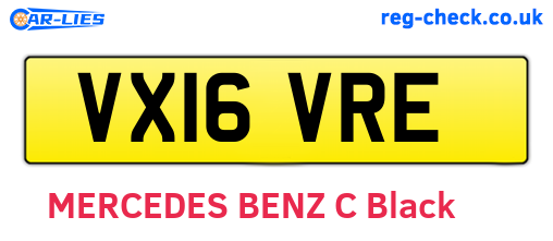 VX16VRE are the vehicle registration plates.