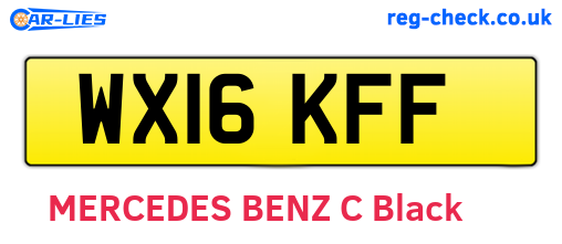 WX16KFF are the vehicle registration plates.