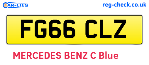 FG66CLZ are the vehicle registration plates.