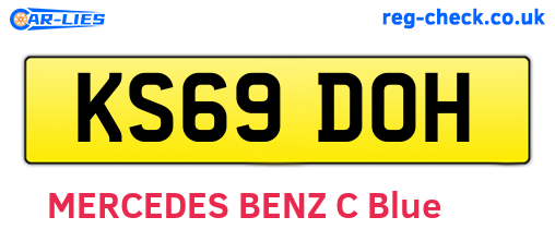 KS69DOH are the vehicle registration plates.