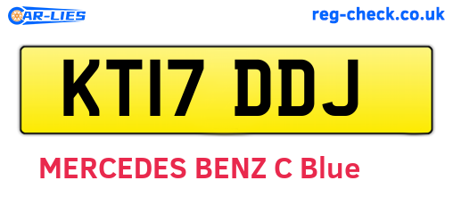 KT17DDJ are the vehicle registration plates.