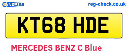 KT68HDE are the vehicle registration plates.