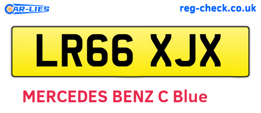 LR66XJX are the vehicle registration plates.