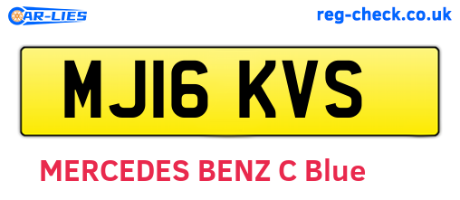 MJ16KVS are the vehicle registration plates.