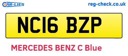 NC16BZP are the vehicle registration plates.