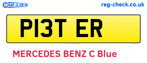 P13TER are the vehicle registration plates.