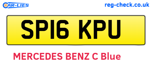 SP16KPU are the vehicle registration plates.