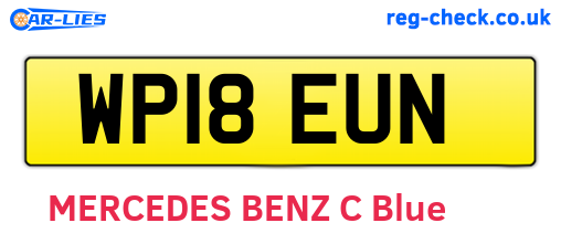 WP18EUN are the vehicle registration plates.