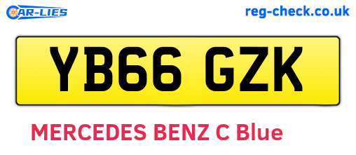 YB66GZK are the vehicle registration plates.