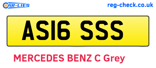 AS16SSS are the vehicle registration plates.