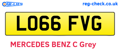 LO66FVG are the vehicle registration plates.