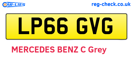 LP66GVG are the vehicle registration plates.