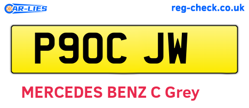 P90CJW are the vehicle registration plates.