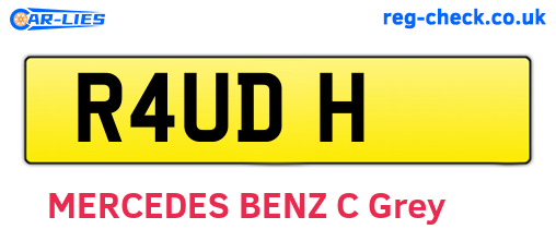 R4UDH are the vehicle registration plates.