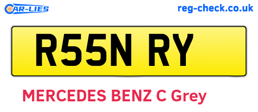 R55NRY are the vehicle registration plates.